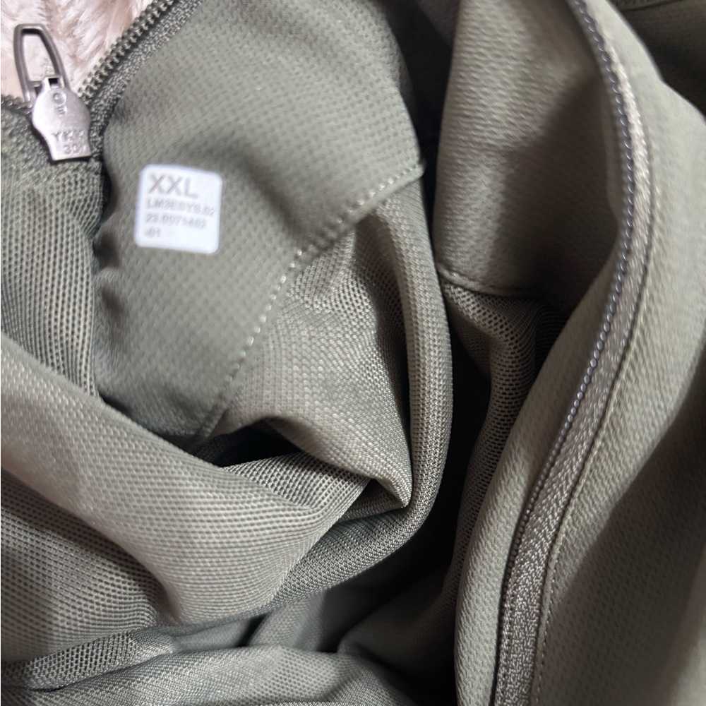 LULULMEN MENS Olive Green Athletic JACKET XXL Lululemon Cargo Pocket Shirt - Picture 2 of 14